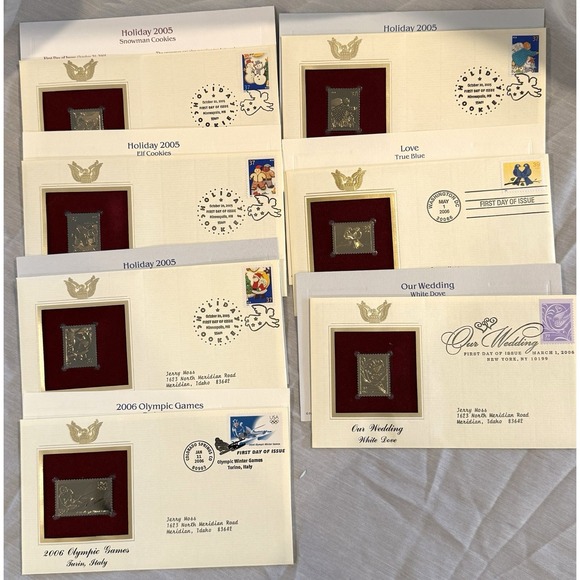 US Golden Replica 22kt FDC  52 first day covers with cards - Picture 2 of 9